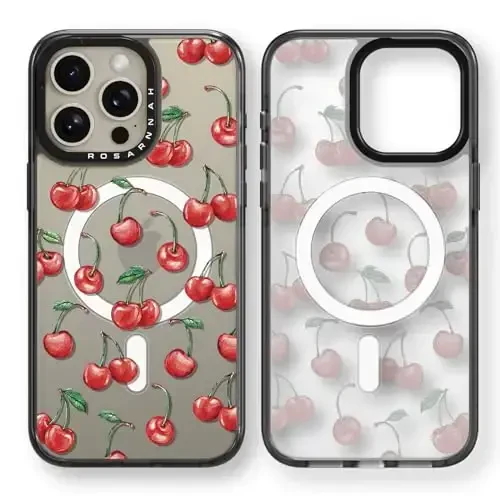 casevivid Magnetic for iPhone 15 Pro Max Magsafe Case Cute Aesthetic - Durable Shockproof 6.6 ft Drop Impact Phone Case Cover with Funny Fashion Cherry 6.7