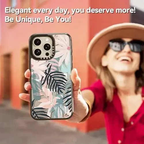 casevivid Magnetic for iPhone 15 Pro Max Magsafe Case Cute Aesthetic - Durable Shockproof 6.6 ft Drop Impact Phone Case Cover with Funny Fashion Palm Tree 6.7