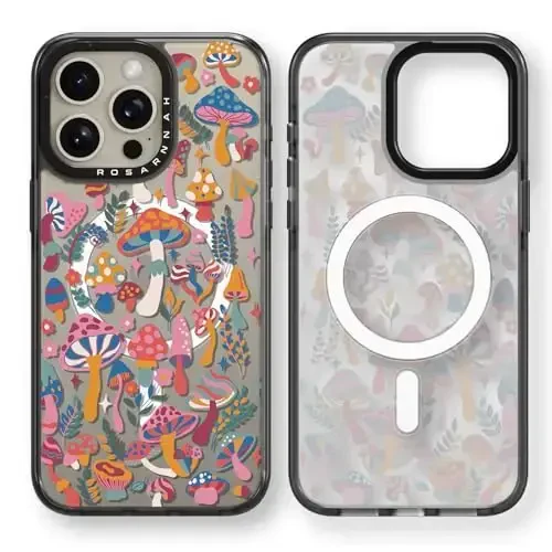 casevivid Magnetic for iPhone 15 Pro Max Magsafe Case Cute Aesthetic - Durable Shockproof 6.6 ft Drop Impact Phone Case Cover with Funny Fashion Mushroom Jungle 6.7