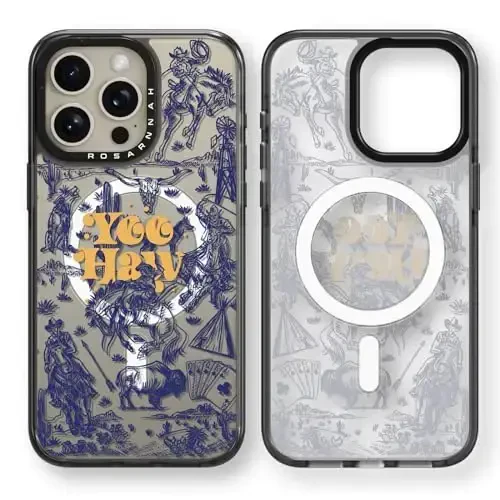 casevivid Magnetic for iPhone 15 Pro Max Magsafe Case Cute Aesthetic - Durable Shockproof 6.6 ft Drop Impact Phone Case Cover with Funny Fashion Wild West 6.7