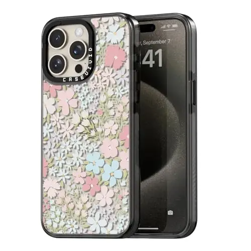 casevivid iPhone 15 Pro Max Kılıf ile Uyumlu Sevimli Estetik - Dayanıklı Darbeye Dayanıklı 2 metre Düşme Korumalı Telefon Kılıfı, Eğlenceli Moda Pembe Bahar 6.7