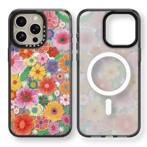 casevivid Magnetic for iPhone 15 Pro Max Magsafe Case Cute Aesthetic - Durable Shockproof 6.6 ft Drop Impact Phone Case Cover with Funny Fashion Colorful Flowers 6.7