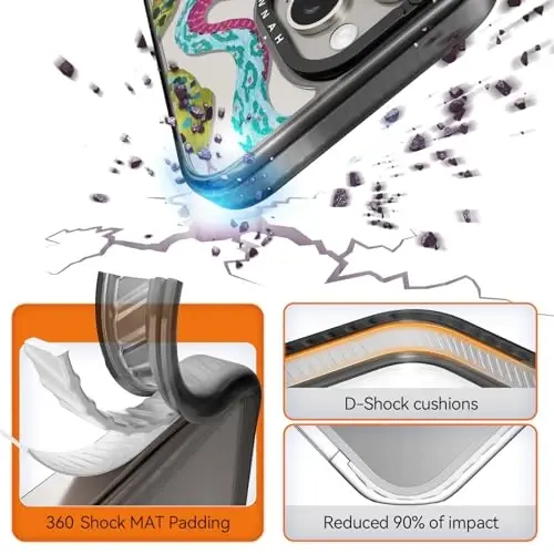casevivid iPhone 15 Pro Max uchun mos keladigan g'ilof Chiroyli estetik - Bardoshli zarbaga chidamli 2 m balandlikdan tushishga bardoshli telefon g'ilofi Qiziqarli moda ilon bilan 6,7