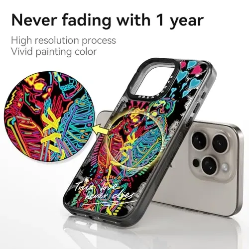casevivid iPhone 15 Pro Max uchun mos keladigan g'ilof Chiroyli estetik – Chidamli zarbga chidamli 6,6 fut balandlikdan tushishga bardoshli kulgili moda haqiqiy muhabbat 6,7