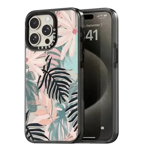 casevivid iPhone 15 Pro Max uchun mos keladigan g'ilof Chiroyli estetik - Chidamli zarbga chidamli 6,6 fut balandlikdan tushishga bardoshli telefon g'ilofi Qiziqarli moda palma daraxti bilan 6,7