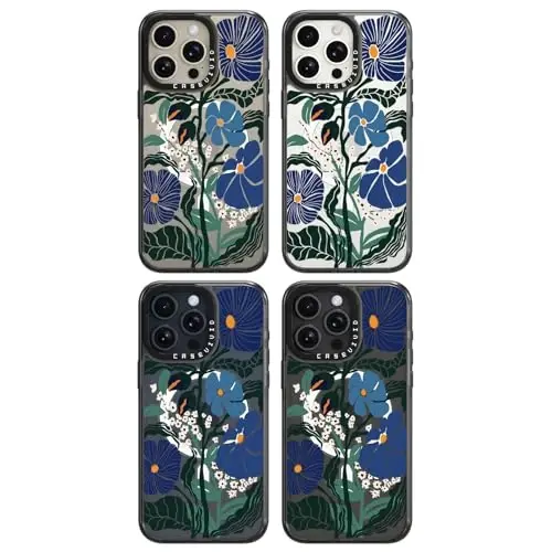 casevivid iPhone 15 Pro uchun magnitli Magsafe g‘ilofi Chiroyli estetik – Zarbalarga chidamli 6.6 fut balandlikdan tushishga bardoshli telefon g‘ilofi Qiziqarli moda Passiflora Caerulea 6.1