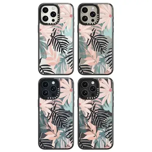 casevivid iPhone 15 Pro uchun mos keladigan chiroyli estetik g'ilof - chidamli zarbga chidamli 6,6 fut balandlikdan tushganda ta'sirga qarshi telefon g'ilofi kulgili moda palma daraxti 6,1