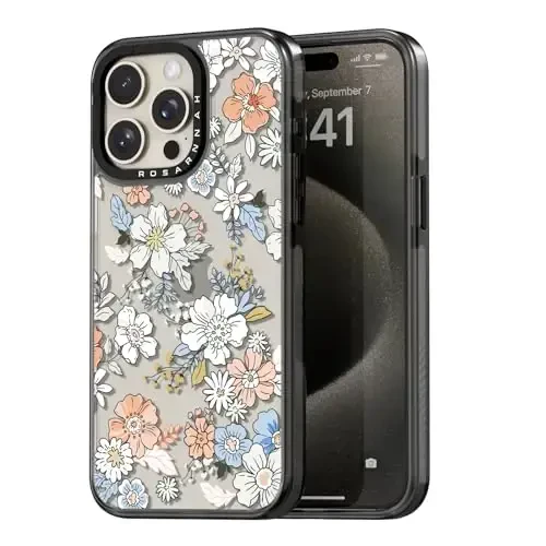 casevivid iPhone 15 Pro uchun mos keladigan g'ilof Chiroyli estetik - 2 m balandlikdan tushganda zarbga bardoshli telefon g'ilofi Qiziqarli moda Sevimli gul 6,1