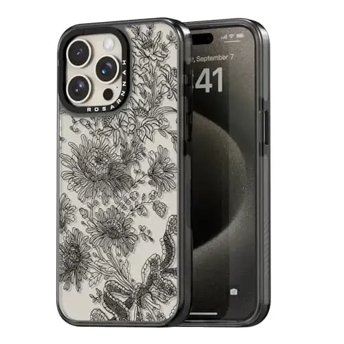 casevivid iPhone 15 Pro uchun mos keladigan g'ilof Chiroyli estetik - Bardoshli zarbga chidamli 6,6 fut balandlikdan tushishga bardoshli telefon g'ilofi Qiziqarli moda krujevali ромашка 6,1