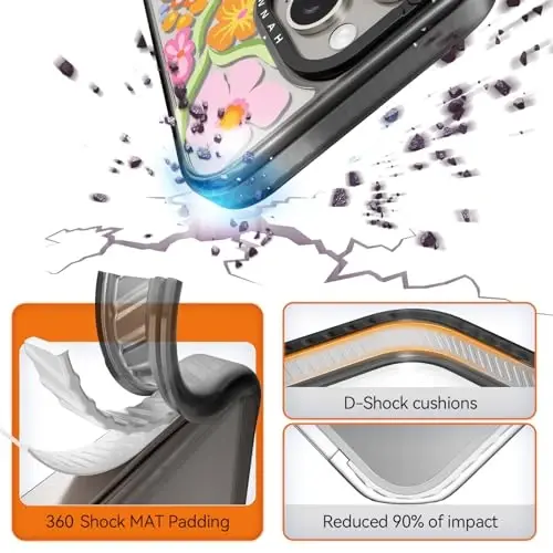 casevivid iPhone 15 Pro uchun mos keladigan g‘ilof Chiroyli estetik - Chidamli zarbaga chidamli 2 m balandlikdan tushganda shikastlanishdan himoya qiluvchi telefon g‘ilofi Qiziqarli moda Passiflora guli 6,1