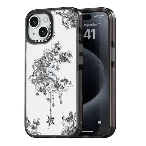 casevivid iPhone 15 uchun mos keladigan chexol Chiroyli estetik - chidamli zarbga chidamli 2 m balandlikdan tushishga bardoshli telefon chexoli Qiziqarli moda Oy 6,1