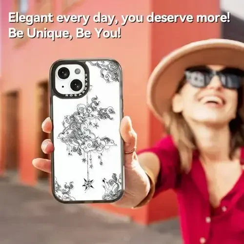 casevivid iPhone 15 uchun mos keladigan chexol Chiroyli estetik - chidamli zarbga chidamli 2 m balandlikdan tushishga bardoshli telefon chexoli Qiziqarli moda Oy 6,1