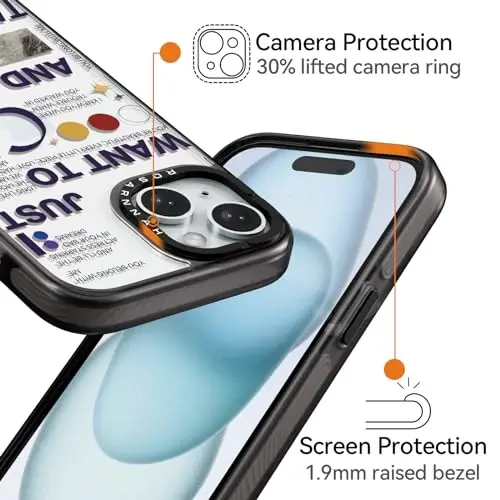 casevivid iPhone 15 uchun mos keladigan g'ilof Chiroyli estetik - 6,6 fut balandlikdan tushishga chidamli zarbaga bardoshli telefon g'ilofi Qiziqarli moda Teylor Musiqasi 6.1