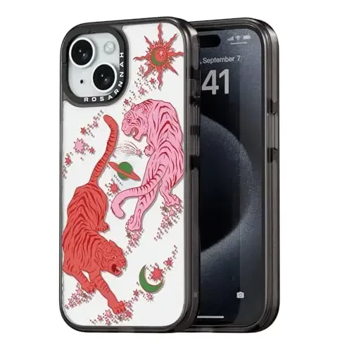 casevivid iPhone 15 uchun mos keladigan g‘ilof Chiroyli estetik – chidamli zarbga chidamli 6,6 fut balandlikdan tushishga bardoshli telefon g‘ilofi Qiziqarli moda yo‘lbarsi bilan 6,1