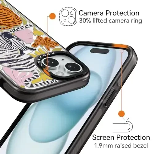 casevivid Magnetic for iPhone 15 Magsafe Case Cute Aesthetic - Durable Shockproof 6.6 ft Drop Impact Phone Case Cover with Funny Fashion Africa 6.1