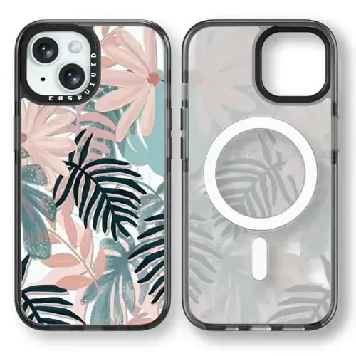 casevivid Magnetic for iPhone 15 Magsafe Case Cute Aesthetic - Durable Shockproof 6.6 ft Drop Impact Phone Case Cover with Funny Fashion Palm Tree 6.1