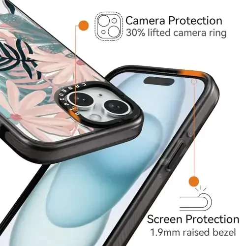 casevivid Magnetic for iPhone 15 Magsafe Case Cute Aesthetic - Durable Shockproof 6.6 ft Drop Impact Phone Case Cover with Funny Fashion Palm Tree 6.1