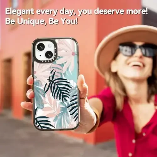 casevivid Magnetic for iPhone 15 Magsafe Case Cute Aesthetic - Durable Shockproof 6.6 ft Drop Impact Phone Case Cover with Funny Fashion Palm Tree 6.1