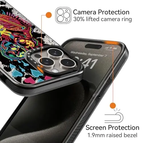 casevivid Magnetic for iPhone 15 Pro Magsafe Case Cute Aesthetic - Durable Shockproof 6.6 ft Drop Impact Phone Case Cover with Funny Fashion True Love 6.1