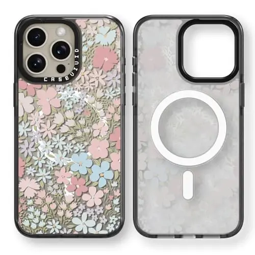 casevivid Magnetic için iPhone 15 Pro Magsafe Kılıf Sevimli Estetik - Komik Moda Pembe Bahar 6.1