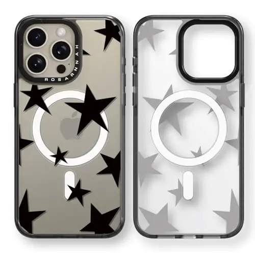 casevivid Magsafe Kılıf, iPhone 15 Pro için, Sevimli Estetik - Dayanıklı Darbeye Dayanıklı 2 Metre Düşme Etkili Telefon Kılıfı, Eğlenceli Moda Beş Köşeli Yıldız 6.1
