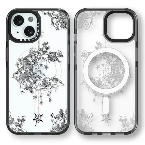 casevivid Magnetic for iPhone 15 Magsafe Case Cute Aesthetic - Durable Shockproof 6.6 ft Drop Impact Phone Case Cover with Funny Fashion Moon 6.1