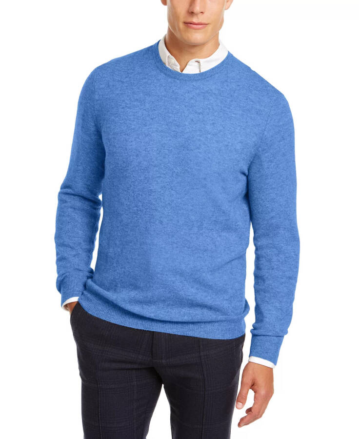 Cashmere Crew-Neck Sweater, Created for Modazone Blue Sky Heather - 6