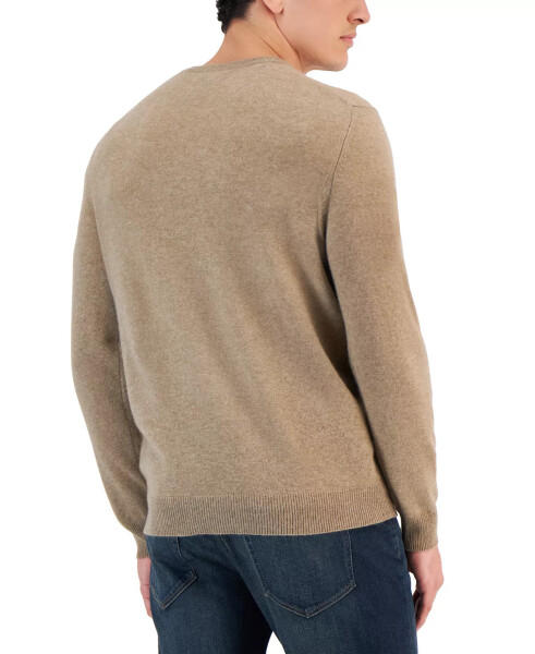 Cashmere Crew-Neck Sweater, Created for Modazone Dark Natural Heather - 3