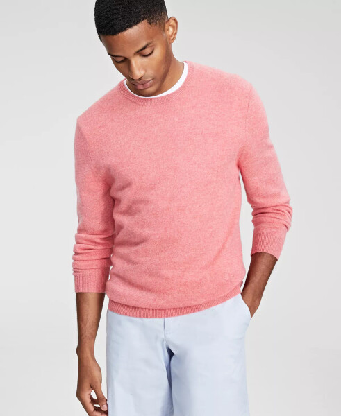 Cashmere Crew-Neck Sweater, Created for Modazone Heirloom Rose Heather - 1