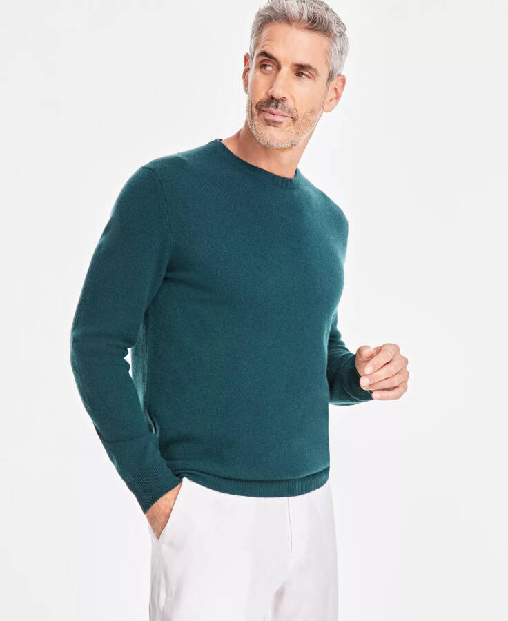 Cashmere Crew-Neck Sweater, Created for Modazone Holly Green - 1