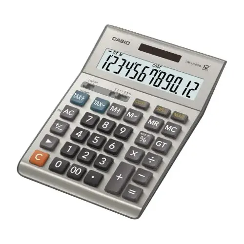 Casio DM-1200BM, Деловой настольный калькулятор, Экстра большой дисплей - 1