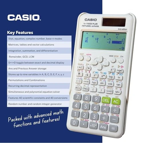 Casio fx-115ESPLUS2 2nd Edition, Oldinga ilmiy kalkulyator - 3