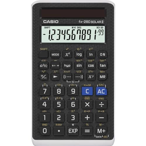 Casio fx-260SOLARII 1 Çizgili Bilimsel Hesap Makinesi, Siyah - 2