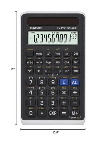 Casio fx-260SOLARII 1-Line Scientific Calculator, Black - 4