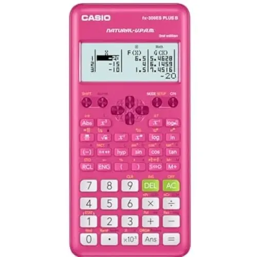 Casio fx-300ES Plus 2nd Edition – Standard Scientific Calculator | 262 Functions, Natural Textbook Display℠ | Ideal for Middle School, High School Math, Statistics & Algebra | Pink - CASIO