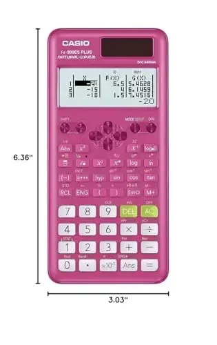 Casio fx-300ES Plus 2nd Edition – Standard Scientific Calculator | 262 Functions, Natural Textbook Display℠ | Ideal for Middle School, High School Math, Statistics & Algebra | Pink - 3