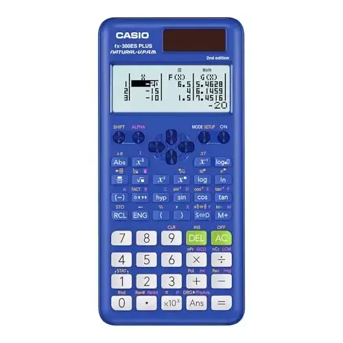 Casio fx-300ES Plus 2nd Edition – Standard Scientific Calculator | 262 Functions, Natural Textbook Display℠ | Ideal for Middle School, High School Math, Statistics & Algebra | Blue (Pack of 2) - 2