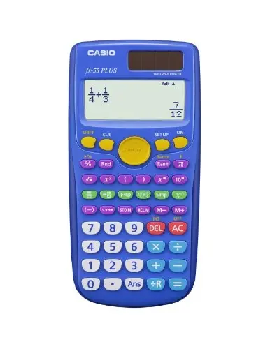 Casio fx-55 Plus boshlang'ich/o'rta maktab uchun kasrlar kalkulyatori (FX-55PLUS) - 1
