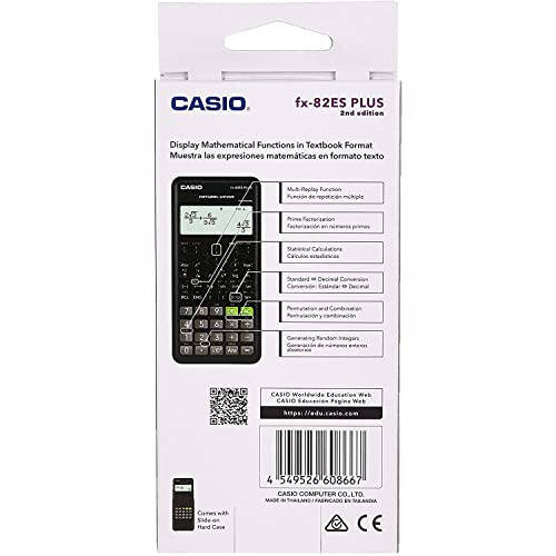 Casio Fx-82es Fx82es Plus Bk Display Scientific Calculations Calculator with 252 Functions - 5