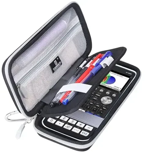 Hard Travel Case Replacement for CASIO PRIZM FX-CG50/CASIO FX-9750GIII/Texas Instruments TI-34/Texas Instruments BA II,Color Graphing Calculator - Tourmate，Case Only (Black + Gray, Upgrade) 