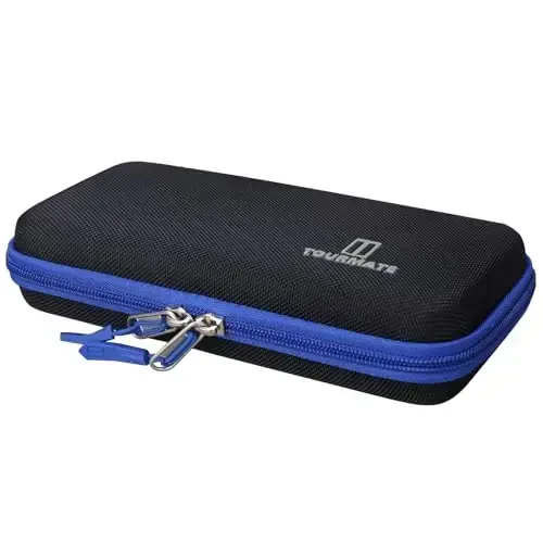 Hard Travel Case Replacement for CASIO PRIZM FX-CG50/CASIO FX-9750GIII/Texas Instruments TI-34/Texas Instruments BA II,Color Graphing Calculator - Tourmate，Case Only (Black + Blue, Upgrade) - 3