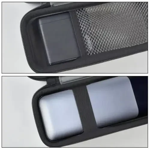 casmilee Case Compatible with Anker 737/735/ 736/717 USB-C Portable Charger Power Bank, Fast Foldable Wall PowerBank Bag for GaN Prime Nano II AC Adapter, Powercore Pocket for Lights Cable (Grey) - 5