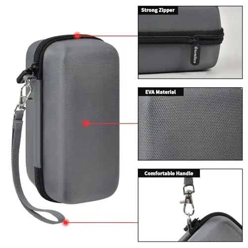 casmilee Case Compatible with Anker 737/735/ 736/717 USB-C Portable Charger Power Bank, Fast Foldable Wall PowerBank Bag for GaN Prime Nano II AC Adapter, Powercore Pocket for Lights Cable (Grey) - 4