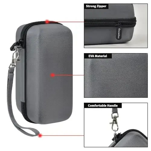 casmilee Case Compatible with Anker 737/735/ 736/717 USB-C Portable Charger Power Bank, Fast Foldable Wall PowerBank Bag for GaN Prime Nano II AC Adapter, Powercore Pocket for Lights Cable (Grey) - 4