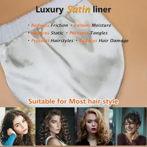 CasModazoneere Blend Satin Lined Beanie Hat Wool Winter Hats for Women Men Cuffed Hat Silk Lining Slouchy Beanie Women Knit Hat - CASHMERE (1)