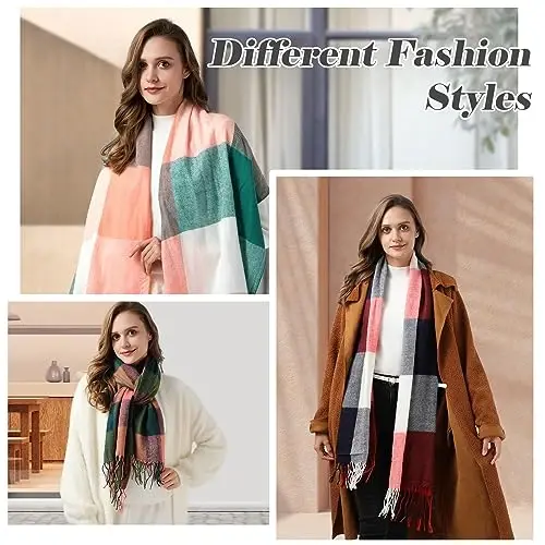 fauson Winter Scarf for Women, Winter Warm Women's Scarves, Soft Blanket Scarf Classic Valentines Day Gifts for Her - FAUSON (1)