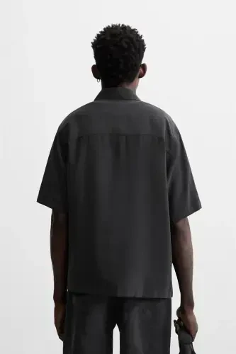 CAST RELAXED FIT SHIRT-Black - 3