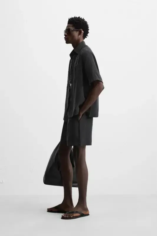 CAST RELAXED FIT SHIRT-Black - 4