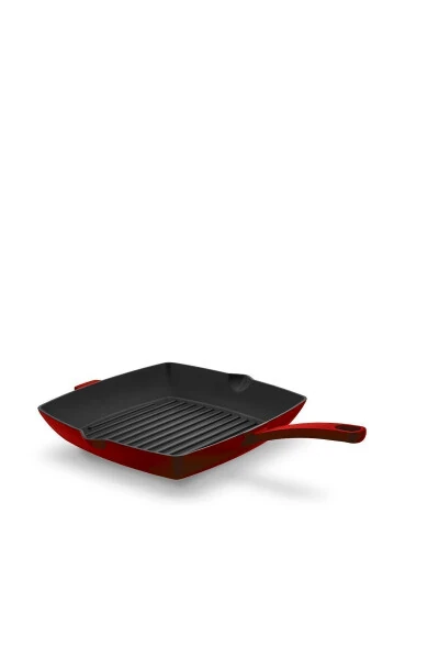 Casta Grill 30 Cm Square Cast Iron Pan A2848-1 - 7