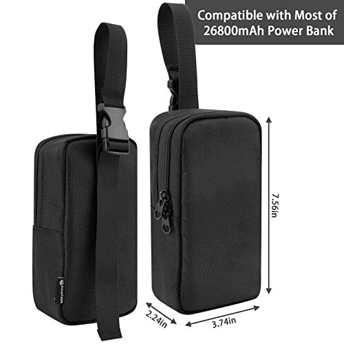 CaSZLUTION Power Bank Travel Case Compatible with Anker Power Core 26800mAh/ PowerCore +26800mAh, Storage Carrying Case for RAV Power 26800/20100/20000mAh, ROMOSS 30000mAh External Battery Pack - 3